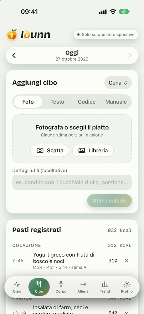 Fotografa il piatto, al resto pensa l'AI