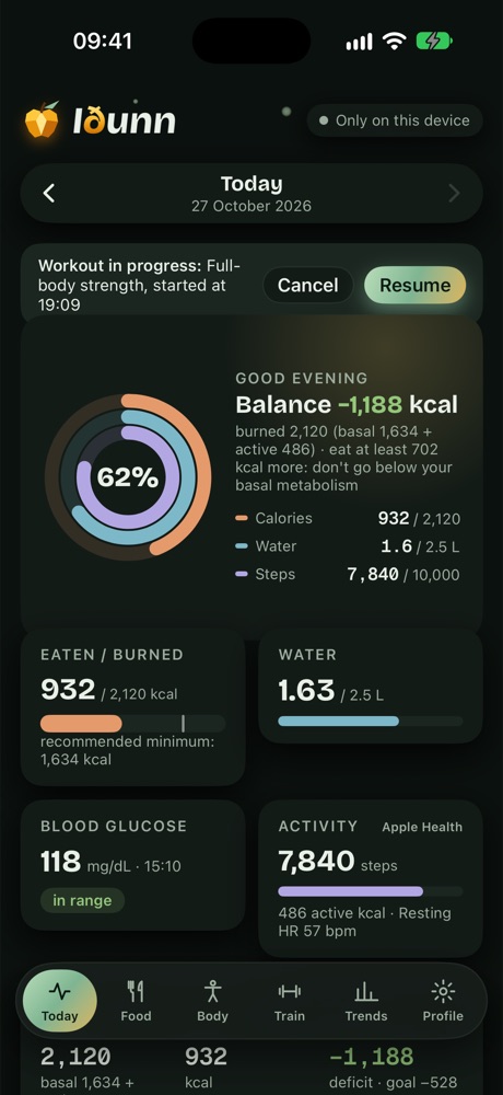 An honest calorie balance